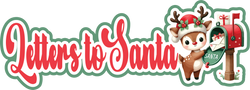 Letters to Santa  - Print & Cut Scrapbook Page Title - INSTANT DOWNLOAD