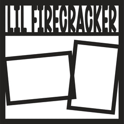 Lil Firecracker - 2 Frames - Scrapbook Page Overlay - Digital Cut File - SVG - INSTANT DOWNLOAD
