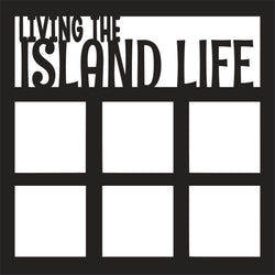 Living the Island Life - 6  Square Frames - Scrapbook Page Overlay - Digital Cut File - SVG - INSTANT DOWNLOAD