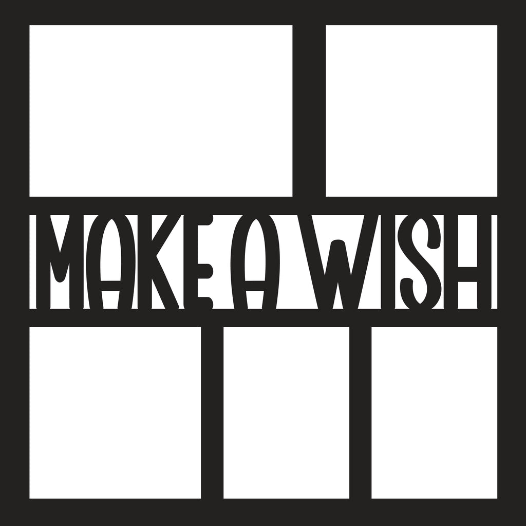 Make a Wish - 5 Frames - Scrapbook Page Overlay - Digital Cut File - S ...