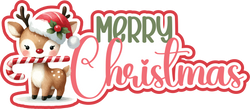 Merry Christmas  - Print & Cut Scrapbook Page Title - INSTANT DOWNLOAD