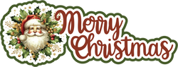 Merry Christmas  - Print & Cut Scrapbook Page Title - INSTANT DOWNLOAD