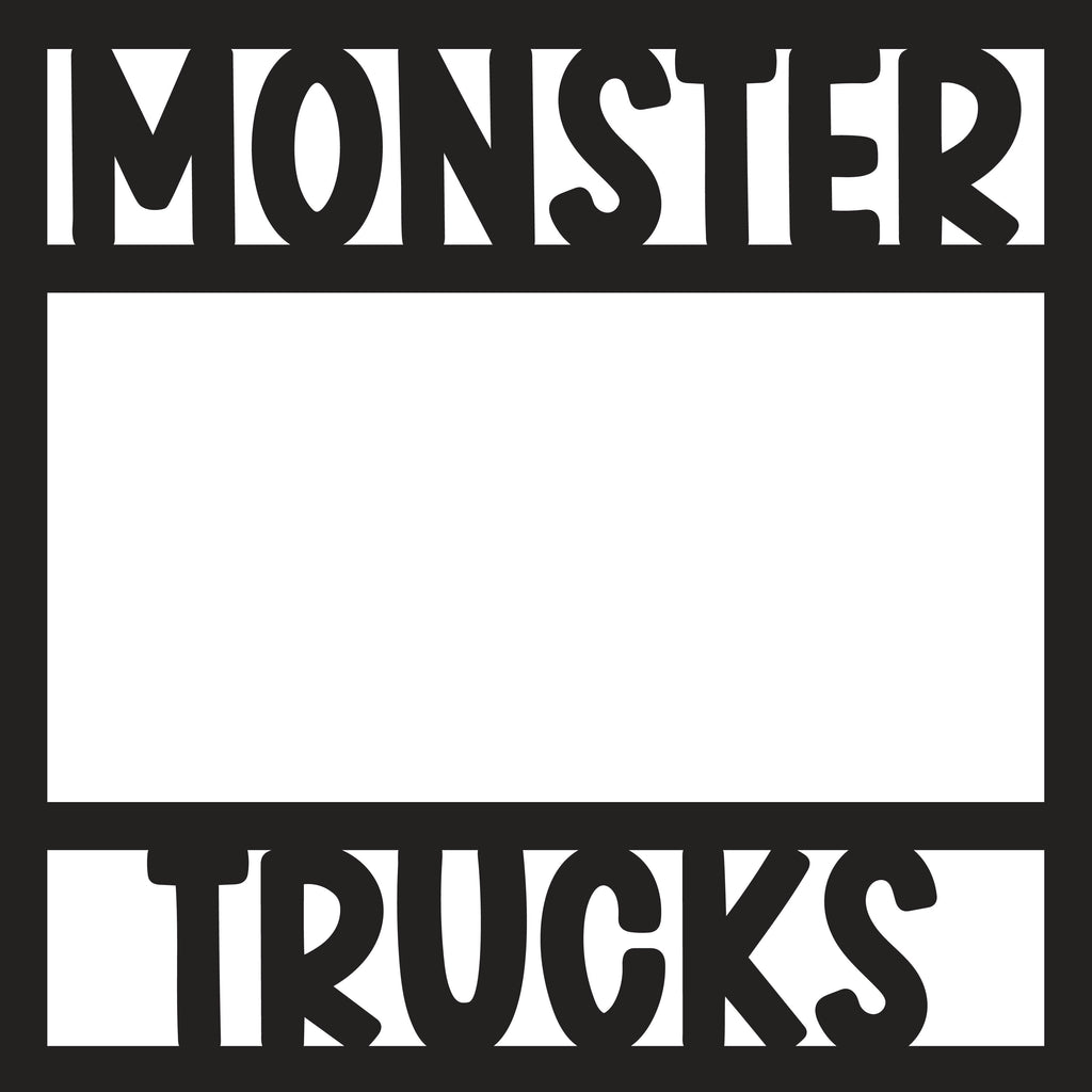 Monster Trucks - Scrapbook Page Overlay - Digital Cut File - SVG - INS ...