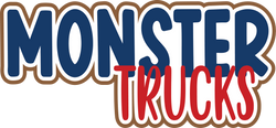 Monster Trucks - Digital Cut File - SVG - INSTANT DOWNLOAD