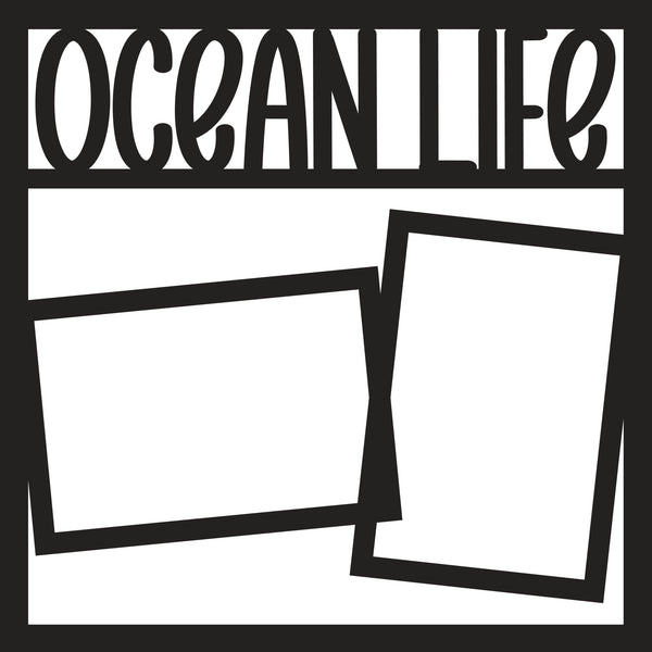 Ocean Life - 2  Frames - Scrapbook Page Overlay - Digital Cut File - SVG - INSTANT DOWNLOAD