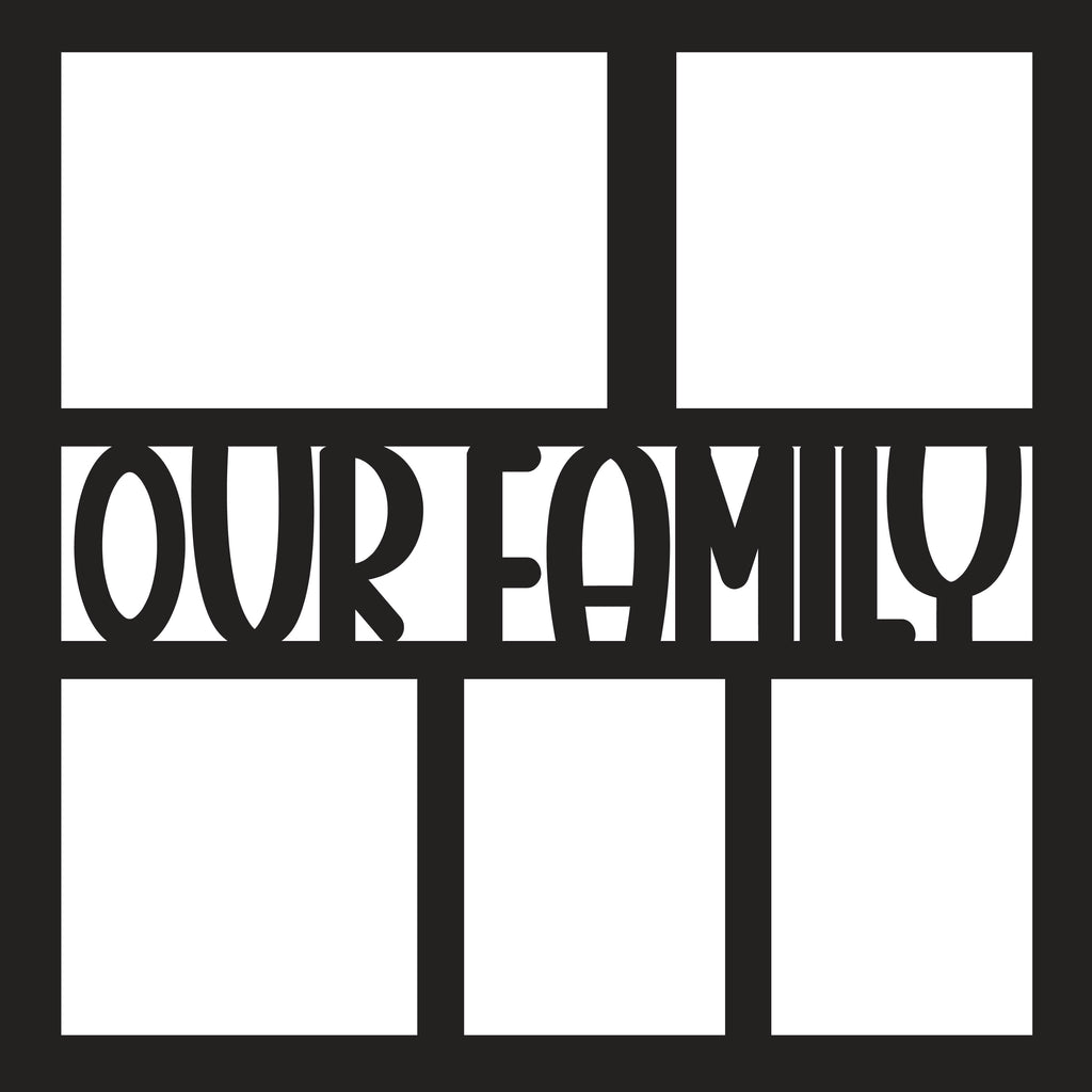 Our Family - 5 Frames - Scrapbook Page Overlay - Digital Cut File - SV ...
