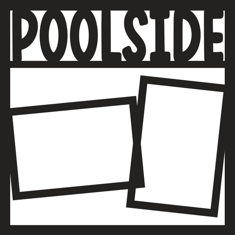 Poolside - 2 Frames - Scrapbook Page Overlay - Digital Cut File - SVG - INSTANT DOWNLOAD