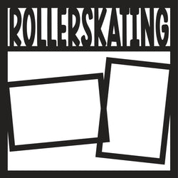 Rollerskating - 2 Frames - Scrapbook Page Overlay - Digital Cut File - SVG - INSTANT DOWNLOAD