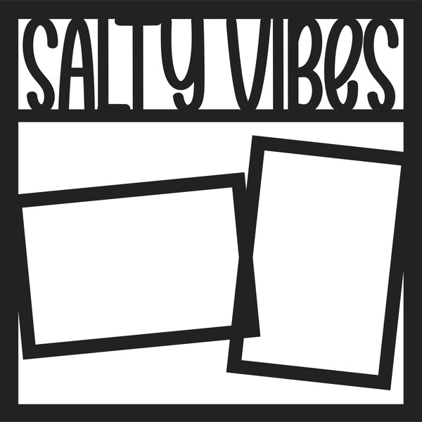 Salty Vibes - 2 Frames - Scrapbook Page Overlay - Digital Cut File - SVG - INSTANT DOWNLOAD