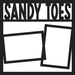 Sandy Toes - 2 Frames - Scrapbook Page Overlay - Digital Cut File - SVG - INSTANT DOWNLOAD