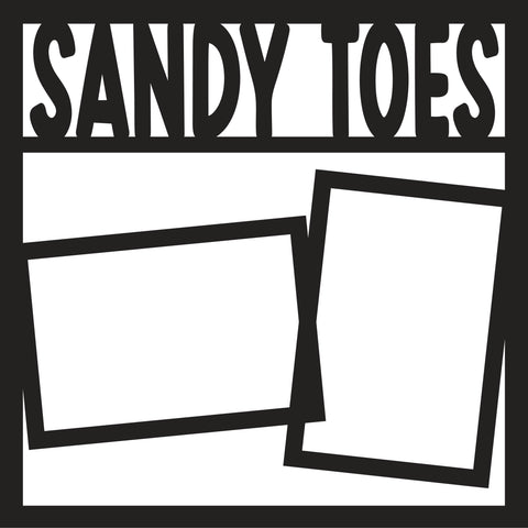 Sandy Toes - 2 Frames - Scrapbook Page Overlay - Digital Cut File - SVG - INSTANT DOWNLOAD