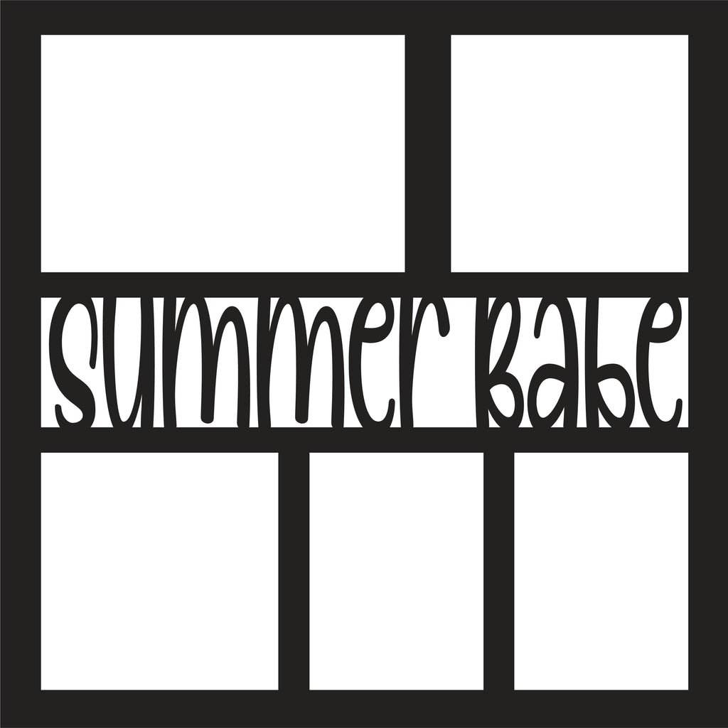 Summer Babe - 5 Frames - Scrapbook Page Overlay - Digital Cut File - S ...