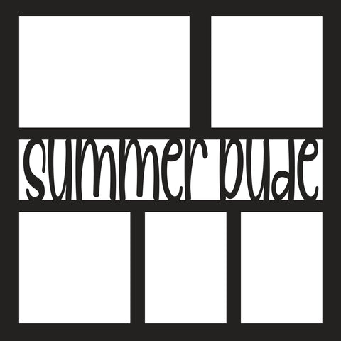 Summer Dude - 5 Frames - Scrapbook Page Overlay - Digital Cut File - SVG - INSTANT DOWNLOAD