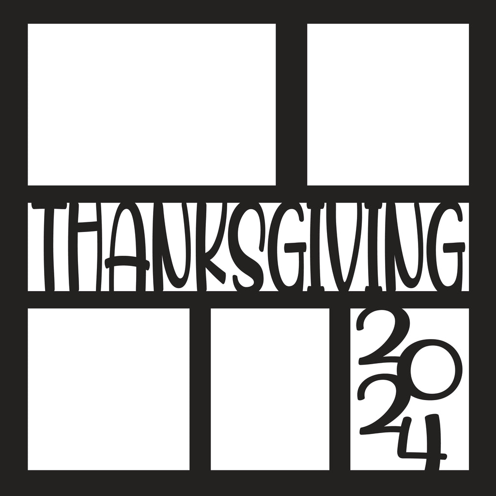Thanksgiving 2024 - 5 Frames - Scrapbook Page Overlay - Digital Cut Fi ...