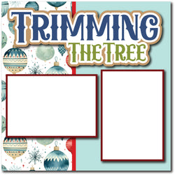 Trimming the Tree - DIGITAL Premade Scrapbook Page - INSTANT DOWNLOAD
