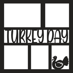 Turkey Day - 5 Frames - Scrapbook Page Overlay - Digital Cut File - SVG - INSTANT DOWNLOAD