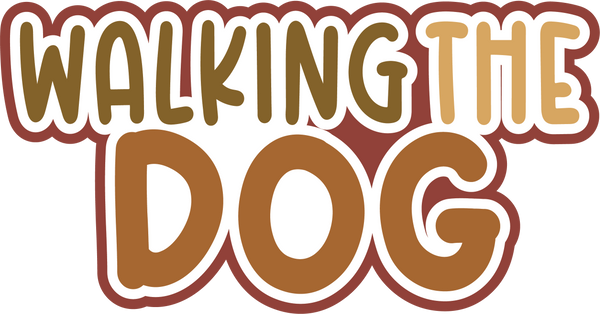 Walking the Dog - Digital Cut File - SVG - INSTANT DOWNLOAD