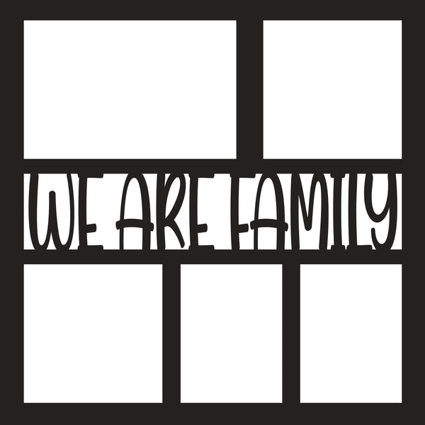 We are Family - 5 Frames - Scrapbook Page Overlay - Digital Cut File - SVG - INSTANT DOWNLOAD