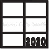 2020 - 6 Frames - Scrapbook Page Overlay - Digital Cut File - SVG - INSTANT DOWNLOAD