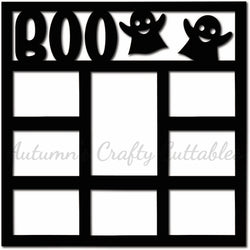 Boo - Scrapbook Page Overlay - Digital Cut File - SVG - INSTANT DOWNLOAD