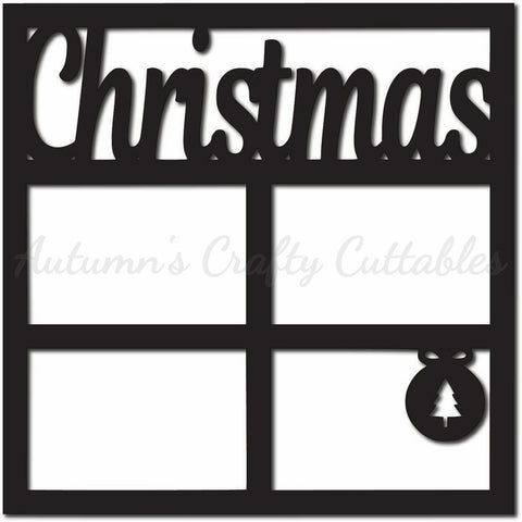 Christmas - Scrapbook Page Overlay - Digital Cut File - SVG - INSTANT DOWNLOAD