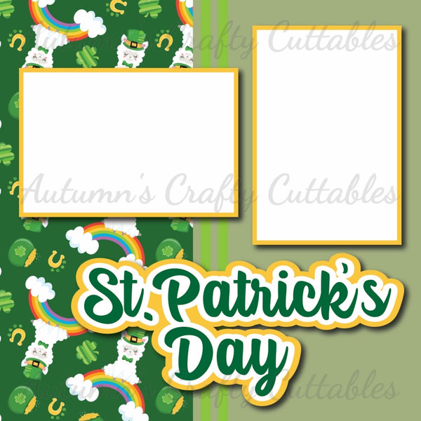 St. Patrick's Day - DIGITAL Premade Scrapbook Page - INSTANT DOWNLOAD
