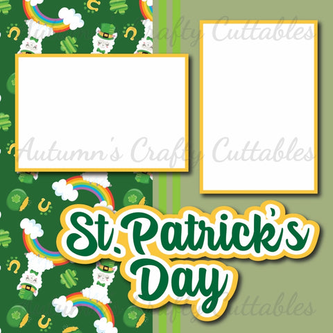 St. Patrick's Day - DIGITAL Premade Scrapbook Page - INSTANT DOWNLOAD