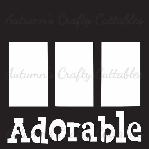 Adorable - Scrapbook Page Overlay - Digital Cut File - SVG - INSTANT DOWNLOAD