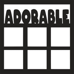 Adorable - 6 Frames - Scrapbook Page Overlay - Digital Cut File - SVG - INSTANT DOWNLOAD