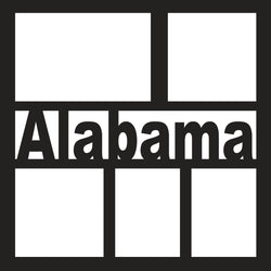 Alabama - 5 Frames - Scrapbook Page Overlay - Digital Cut File - SVG - INSTANT DOWNLOAD