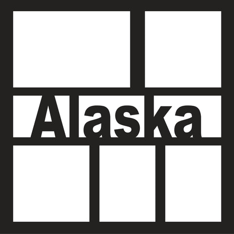 Alaska  - 5 Frames - Scrapbook Page Overlay - Digital Cut File - SVG - INSTANT DOWNLOAD