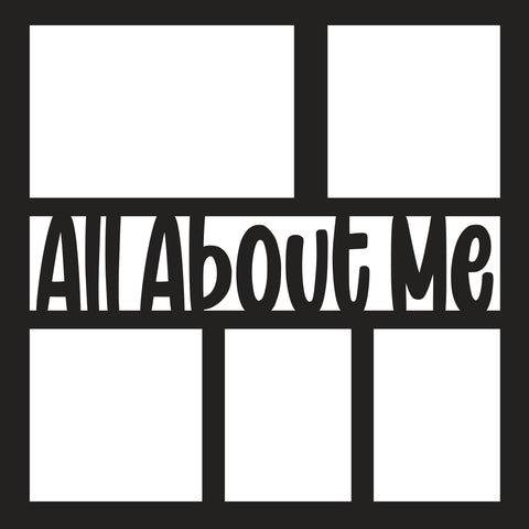 All About Me - 5 Frames - Scrapbook Page Overlay - Digital Cut File - SVG - INSTANT DOWNLOAD