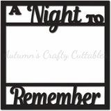 A Night to Remember - Scrapbook Page Overlay - Digital Cut File - SVG - INSTANT DOWNLOAD