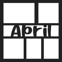 April - 5 Frames - Scrapbook Page Overlay - Digital Cut File - SVG - INSTANT DOWNLOAD