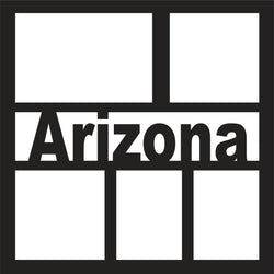 Arizona - 5 Frames - Scrapbook Page Overlay - Digital Cut File - SVG - INSTANT DOWNLOAD