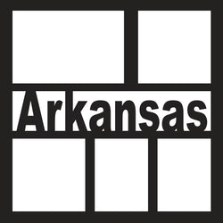 Arkansas - 5 Frames - Scrapbook Page Overlay - Digital Cut File - SVG - INSTANT DOWNLOAD