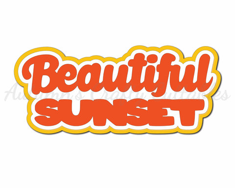 Beautiful Sunset- Digital Cut File - SVG - INSTANT DOWNLOAD