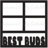Best Buds - Scrapbook Page Overlay - Digital Cut File - SVG - INSTANT DOWNLOAD