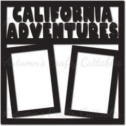 California Adventures - Scrapbook Page Overlay - Digital Cut File - SVG - INSTANT DOWNLOAD