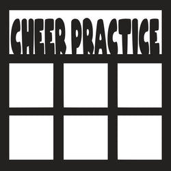 Cheer Practice - 6 Frames - Scrapbook Page Overlay - Digital Cut File - SVG - INSTANT DOWNLOAD