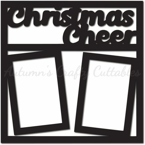 Christmas Cheer - Scrapbook Page Overlay - Digital Cut File - SVG - INSTANT DOWNLOAD