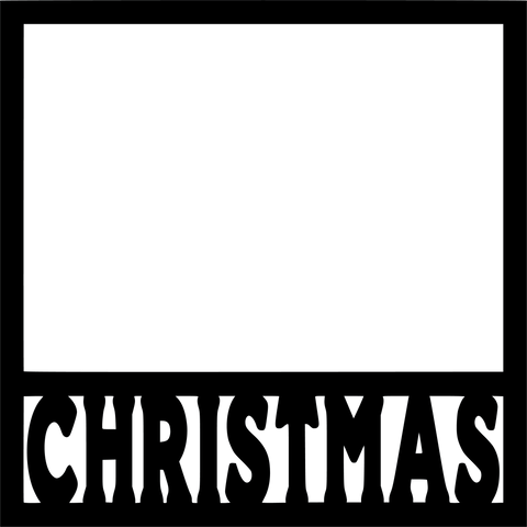Christmas - Scrapbook Page Overlay - Digital Cut File - SVG - INSTANT DOWNLOAD