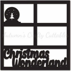 Christmas Wonderland - Scrapbook Page Overlay - Digital Cut File - SVG - INSTANT DOWNLOAD