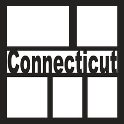 Connecticut - 5 Frames - Scrapbook Page Overlay - Digital Cut File - SVG - INSTANT DOWNLOAD