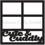 Cute & Cuddly - Scrapbook Page Overlay - Digital Cut File - SVG - INSTANT DOWNLOAD