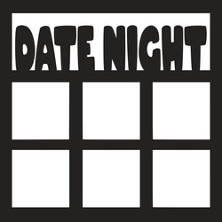Date Night - 6 Frames - Scrapbook Page Overlay - Digital Cut File - SVG - INSTANT DOWNLOAD