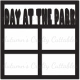 Day at the Park - Scrapbook Page Overlay - Digital Cut File - SVG - INSTANT DOWNLOAD