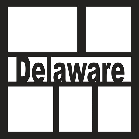 Delaware - 5 Frames - Scrapbook Page Overlay - Digital Cut File - SVG - INSTANT DOWNLOAD