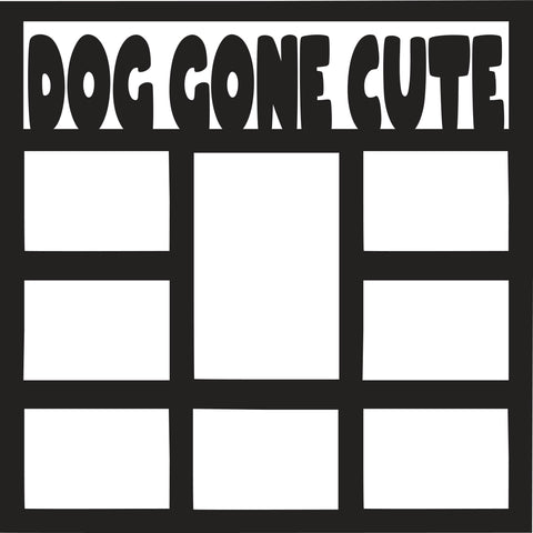 Dog Gone Cute - 8 Frames - Scrapbook Page Overlay - Digital Cut File - SVG - INSTANT DOWNLOAD