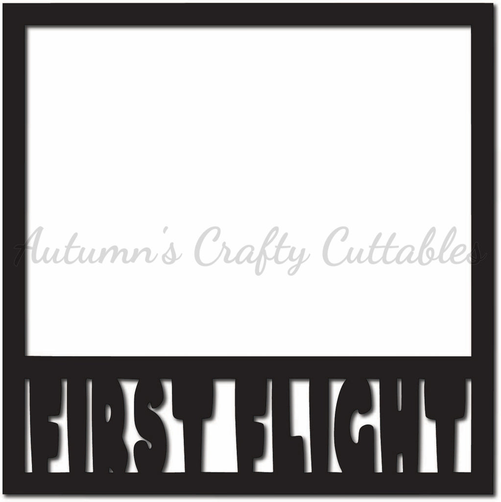First Flight - Scrapbook Page Overlay - Digital Cut File - SVG - INSTA ...